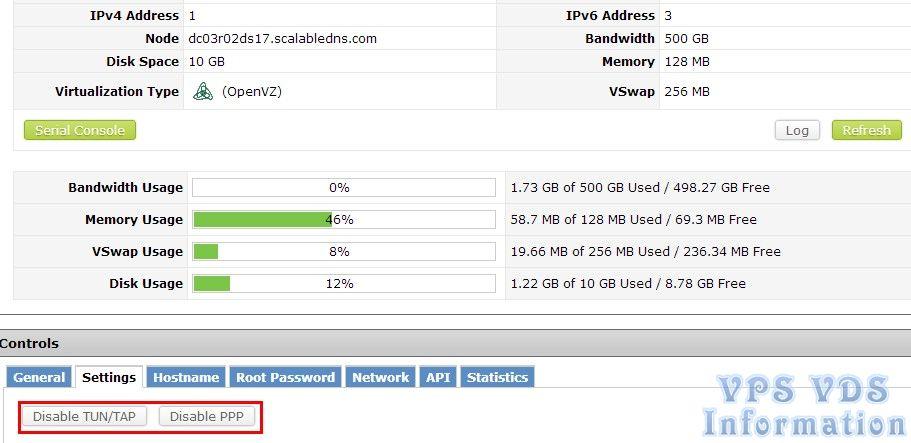 BudgetVM VPS Control Panel
